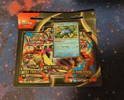 Pokemon TCG Mega Evolution 3 Pack Blister (Golduck) Factory Sealed - Image 1