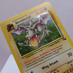 Pokemon TCG - Aerodactyl 1/62 Fossil Holo Rare WOTC 1999 - MP - Image 1