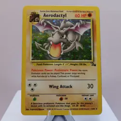 Pokemon TCG - Aerodactyl 1/62 Fossil Holo Rare WOTC 1999 - MP - Image 2