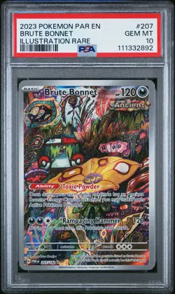 POKEMON PARADOX RIFT BRUTE BONNET #207 ILLUSTRATION PSA 10 GEM MINT #111332892 - Image 1
