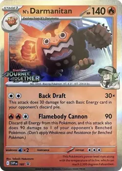 1x N's Darmanitan - SVP181 - SVP Black Star Promos (Prerelease) NM-Mint Pokemon - Image 1