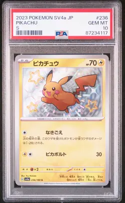 2023 POKEMON JPN SV4A-SHINY TREASURE EX S #236 PIKACHU PSA 10 - Image 1