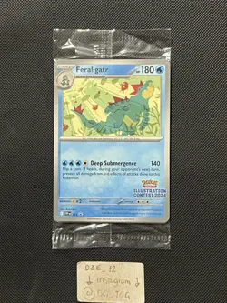 SEALED Pokemon Illustration Contest 2024 Promo SVP213/214/215 Feraligatr Pikachu - Image 1