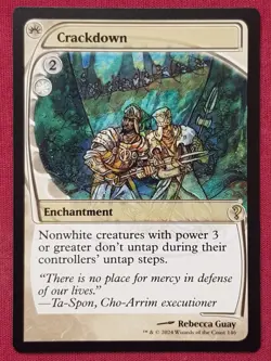 Magic The Gathering MYSTERY BOOSTER 2 MB2 CRACKDOWN white card MTG - Image 1