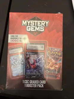 Pokemon Mystery Gems 1 CGC Graded Card & 1 Booster Pack 2025! New Sealed Box! - Image 1
