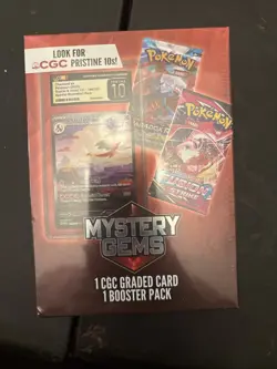 Pokemon Mystery Gems 1 CGC Graded Card & 1 Booster Pack 2025! New Sealed Box! - Image 4