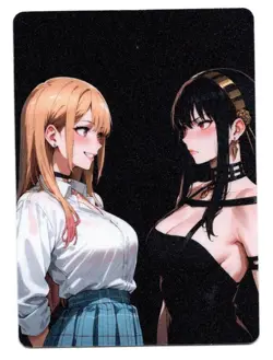 DUAL Marin Kitagawa x Yor Forger Lewd Anime Waifu Card ACG NSFW - Image 2
