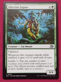 Magic The Gathering AETHERDRIFT ALACRIAN JAGUAR green card MTG - Image 1