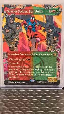 MTG Spider-Man - Scarlet Spider, Ben Reilly #214 "Borderless" (Rare Legendary... - Image 1
