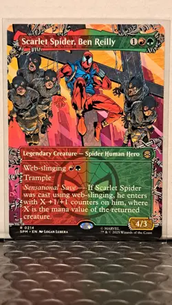 MTG Spider-Man - Scarlet Spider, Ben Reilly #214 "Borderless" (Rare Legendary... - Image 2