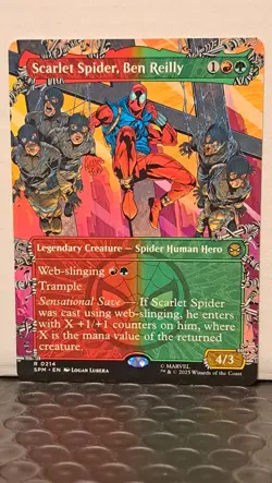 MTG Spider-Man - Scarlet Spider, Ben Reilly #214 "Borderless" (Rare Legendary... - Image 3