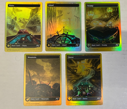 First Place Foil Driver Seat Full Art Lands Set of 5 Aetherdrift DFT MTG 507-511 - Image 1