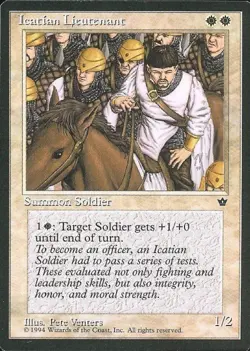 Icatian Lieutenant - Light Play MTG Fallen Empires - Image 1