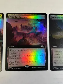 MTG - Aetherdrift RACEWAY Lands Set of 3 - DFT - Foil Murganda Avishkar Amonkhet - Image 3