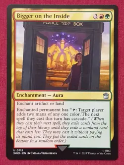 Magic The Gathering DOCTOR WHO BIGGER ON THE INSIDE green/red card MTG - Image 1