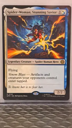 MTG Spider-Man - Spider-Woman, Stunning Savior #152 (Rare Legendary Creature) - Image 1