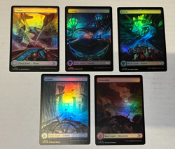 MTG - Aetherdrift Full Art Lands Set of 5 - DFT -Driver Seat Magic Lot * FOIL * - Image 1