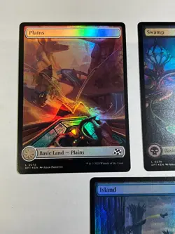 MTG - Aetherdrift Full Art Lands Set of 5 - DFT -Driver Seat Magic Lot * FOIL * - Image 2