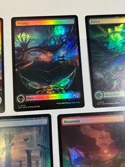 MTG - Aetherdrift Full Art Lands Set of 5 - DFT -Driver Seat Magic Lot * FOIL * - Image 3