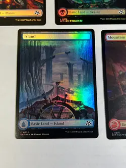 MTG - Aetherdrift Full Art Lands Set of 5 - DFT -Driver Seat Magic Lot * FOIL * - Image 5