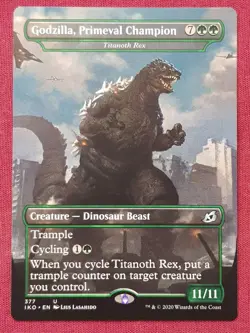 Magic The Gathering IKORIA GODZILLA PRIMEVAL CHAMPION TITANOTH REX card MTG - Image 1