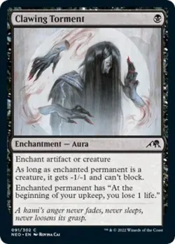 Clawing Torment -Foil Light Play MTG Kamigawa: Neon Dynasty - Image 1
