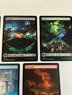 MTG - Aetherdrift Full Art Lands Set of 5 - DFT - Magic Lot Regular Non Foil - Image 2