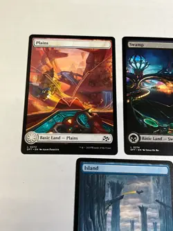 MTG - Aetherdrift Full Art Lands Set of 5 - DFT - Magic Lot Regular Non Foil - Image 4