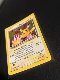Birthday Pikachu #24 Black Star Promo Holo Rare Vintage Pokemon Card - Image 2