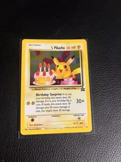 Birthday Pikachu #24 Black Star Promo Holo Rare Vintage Pokemon Card - Image 4