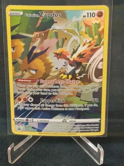 LP Pokemon Galarian Zapdos Full Art SWSH283 Black Star Promo Card - Image 1
