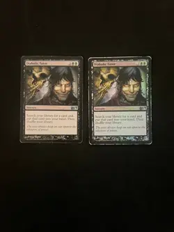 Diabolic Tutor 1xRegular 1xFoil [Core Set 2011] Heavy Play MTG Magic Cards - Image 1