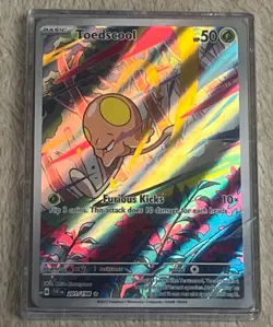 Lot of 3 Pokemon Scarlet & Violet Toedscool 201/198 Illustration Holo Cards - Image 2