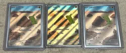 Lot of 3 Pokemon Obsidian Flames Larvitar 203/197 Full Art Holo Cards - Image 1