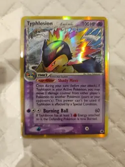 Pokemon TCG Typhlosion EX Dragon Frontiers Holo Rare Card 12/101 Delta Species - Image 1