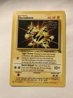 Electabuzz Pokemon WB Gold Stamp #2 1999 First Movie Black Star Promo Card - Image 1