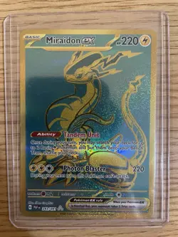 Pokemon TCG Miraidon EX Scarlet & Violet Paldean Fates Hyper Rare Card 243/091 - Image 1