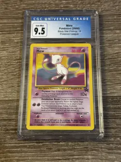 CGC 10 Mew 2000 Black Star Promos 8 Pokemon League Pokemon Card NON HOLO - Image 1