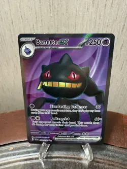 Pokemon Banette EX 229/198 Scarlet & Violet Full Art Holo Card NM Condition - Image 1