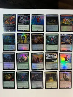 Magic the Gathering Spider-Man Rare FOIL lot of 20 cards Extended art and more - Image 1