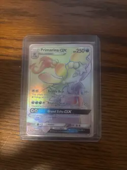 Primarina GX 149/145 Sun and Moon Guardians Rising Secret Rare Card - Image 1