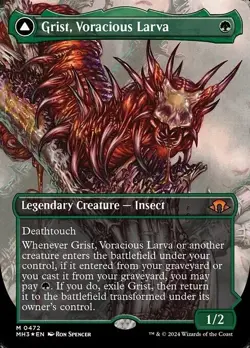 Grist, Voracious Larva the Plague Swarm TEXTURED FOIL BORDERLESS 0472 MH3 MTG - Image 1