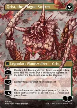 Grist, Voracious Larva the Plague Swarm TEXTURED FOIL BORDERLESS 0472 MH3 MTG - Image 2