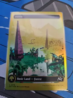 MTG Forest Full Art First Place Finish FOIL - Aetherdrift 516 - Image 1