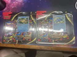 2 Pokemon TCG ME01 Mega Evolution 3 Pack Booster Blister Sealed Bundle New - Image 1