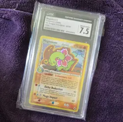 CGC 7.5 Near Mint Meganium Delta Species Holo EX Dragon Frontiers 4/101 Pokemon - Image 1