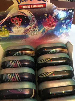 lot of EMPTY Pokemon mini tins with Display & other Pokemon items - Image 2