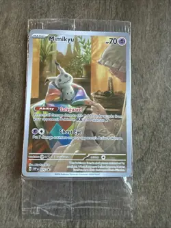Pokemon TCG Mimikyu 075 SV Black Star Promo Sealed Paldean Fates Full Art - Image 1