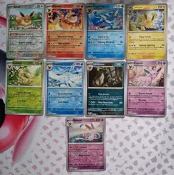 Pokemon TCG Prismatic Evolutions - 9x Eeveelutions Rev Holo Complete Bundle - Image 1