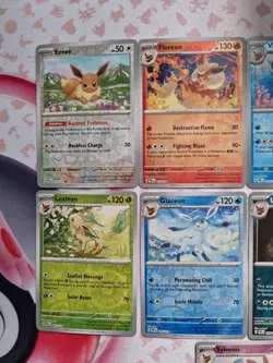 Pokemon TCG Prismatic Evolutions - 9x Eeveelutions Rev Holo Complete Bundle - Image 2